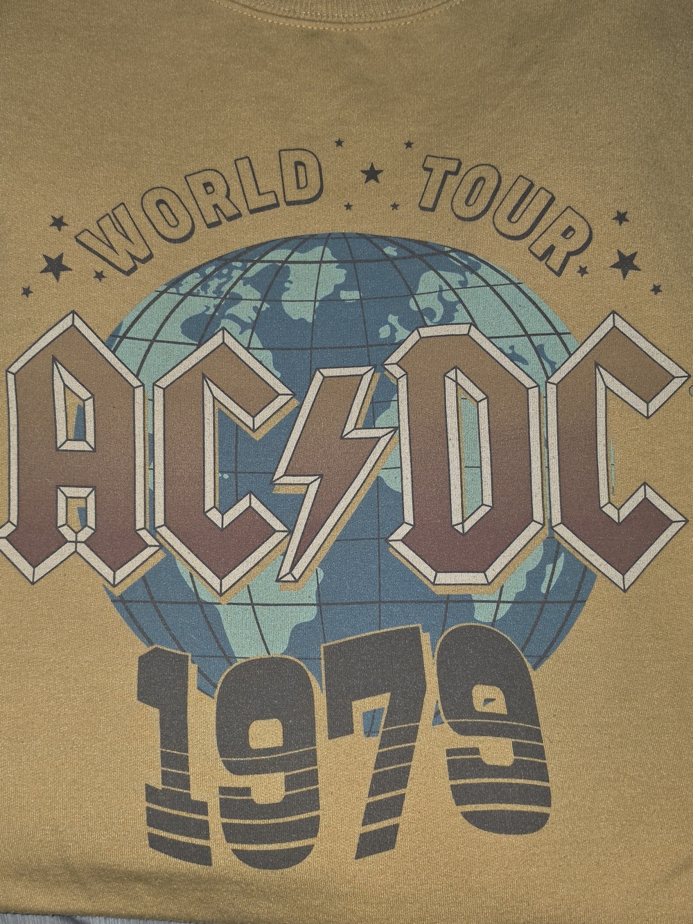 AC/DC World Tour 1979 Yellow Graphic Sweatshirt - Picture 4 of 8